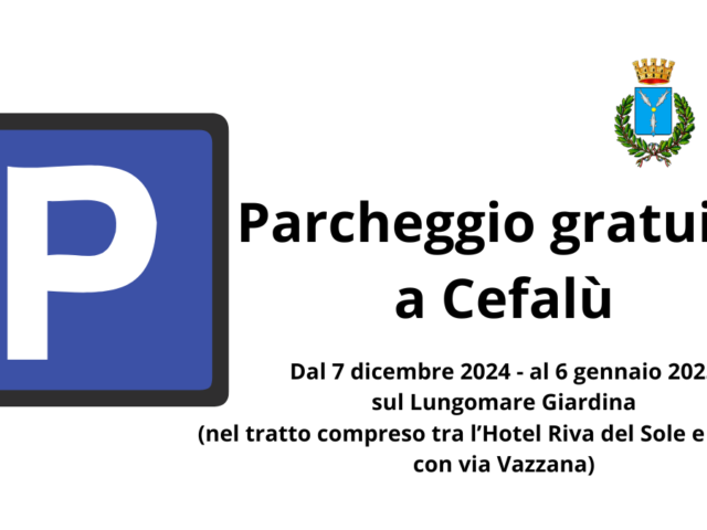 Cefalù, parcheggi gratuiti sul Lungomare durante il periodo natalizio