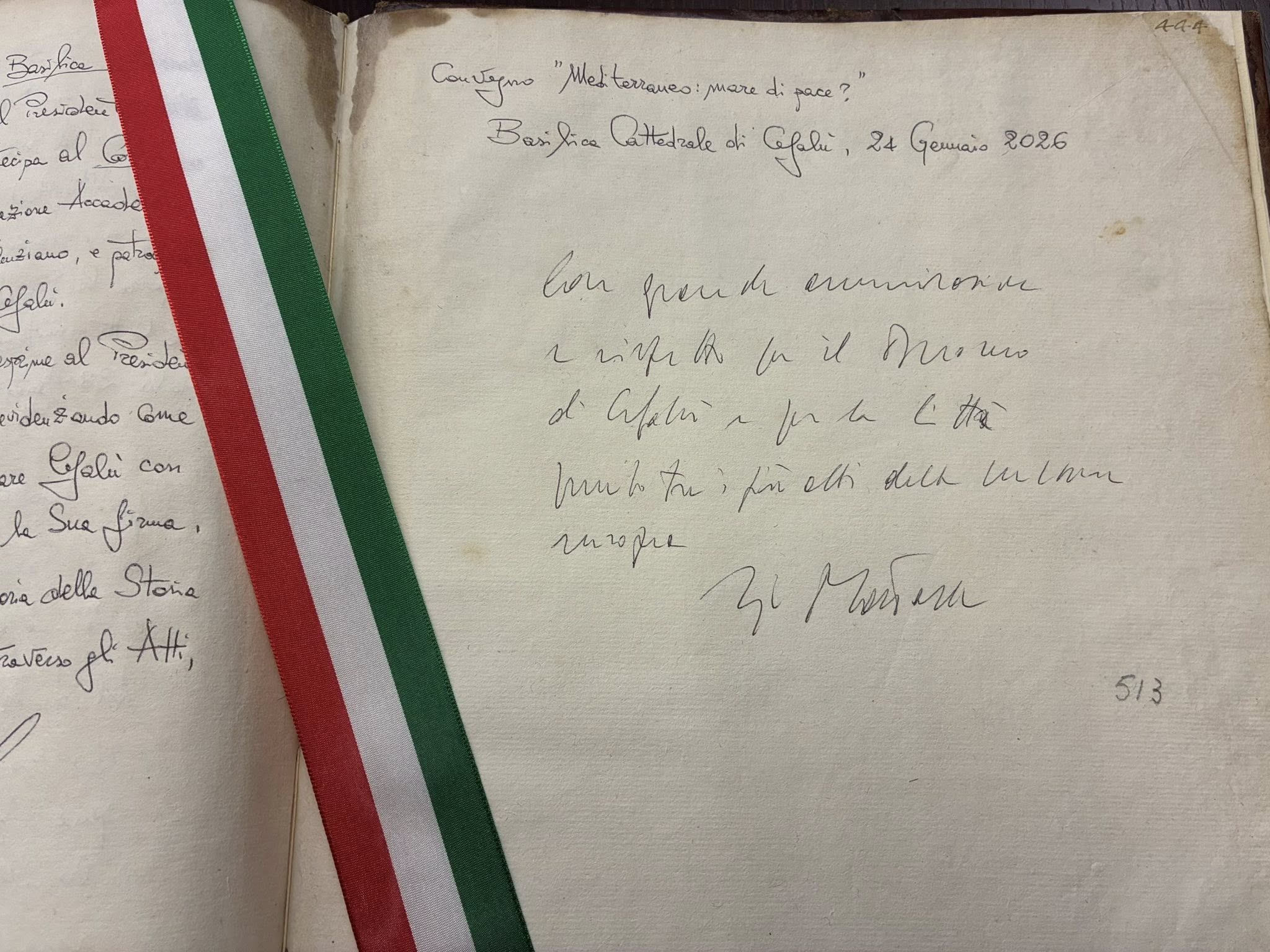 messaggio del presidente della repubblica mattarella a cefalù